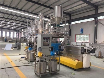 500kg/èdtan doub vis extruder machin pou manje chat chen